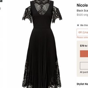 Black Nicole Miller dress with lace details